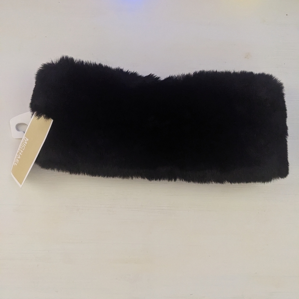 Michael Kors Black fur headband NWT